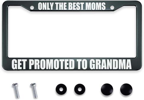 Smooffly Personalized License Plate Frame Stainless Steel Blessed License Plate Cover Accessory Decorative 2 Holes and Screws Fits US Standard License Plates Size: 12.2 x 6.3 Inches for Men Women in Saudi Arabia
