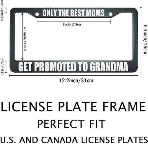 Smooffly Personalized License Plate Frame Stainless Steel Blessed License Plate Cover Accessory Decorative 2 Holes and Screws Fits US Standard License Plates Size: 12.2 x 6.3 Inches for Men Women in Saudi Arabia