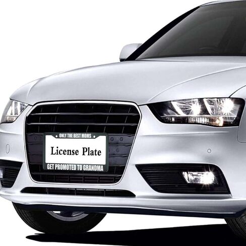 Smooffly Personalized License Plate Frame Stainless Steel Blessed License Plate Cover Accessory Decorative 2 Holes and Screws Fits US Standard License Plates Size: 12.2 x 6.3 Inches for Men Women in Saudi Arabia