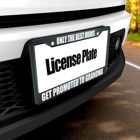 Smooffly Personalized License Plate Frame Stainless Steel Blessed License Plate Cover Accessory Decorative 2 Holes and Screws Fits US Standard License Plates Size: 12.2 x 6.3 Inches for Men Women in Saudi Arabia