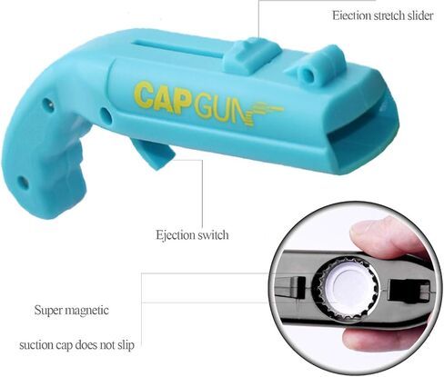Bottle Opener,Funny Launcher Shooter Bottle Opener for Creative Drinking Game,Family Party,Bar Drinking,Outdoor Barbecue,Plastic (Red) in Saudi Arabia