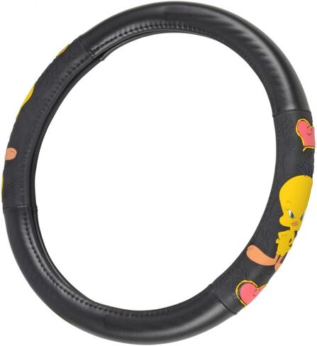 BDK Warner Brothers Tweety Bird Steering Wheel Cover for Car SUV Van Truck- Comfort Grip, Licensed Design Auto Accessories, Fit 14.5" to 15.5" in Saudi Arabia