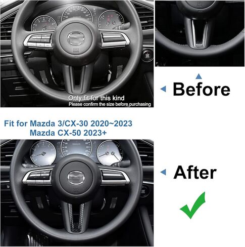 for Mazda 3 CX-30 CX-50 Accessories Sporty Car Dashboard Center Consoles Cover Trim Interior Decoration Sticker -Carbon Fiber Style in Saudi Arabia