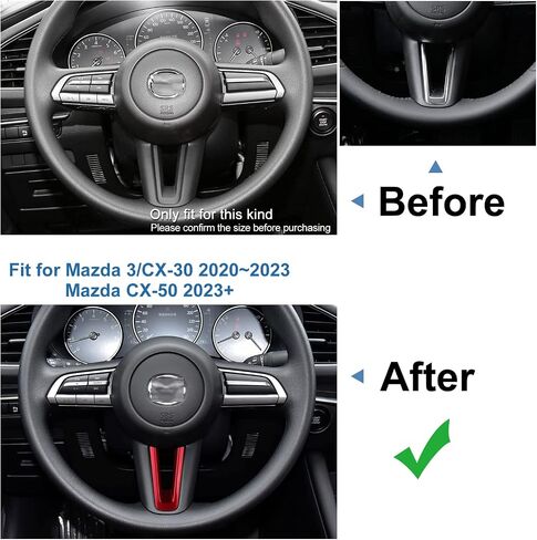 for Mazda 3 CX-30 CX-50 Accessories Sporty Car Dashboard Center Consoles Cover Trim Interior Decoration Sticker -Carbon Fiber Style in Saudi Arabia