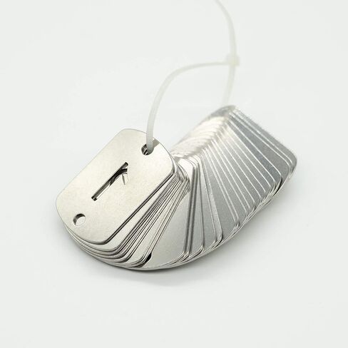 StayMax Rectangular Hollowed Stainless Steel Number Tags Key Tags with Two Holes (1-10) in Kuwait