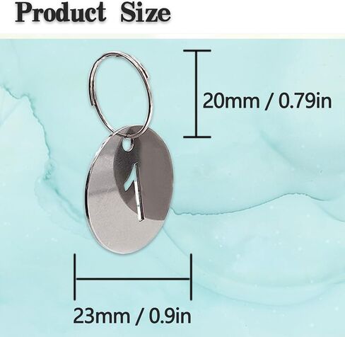 Numbers Tags 1-20, Number Tags for Live Sales, Round Numbered Tag, Plastic ID Number Tags Key Tags with Key Rings for Dormitory, Lockers (Black - 35 mm) in Saudi Arabia
