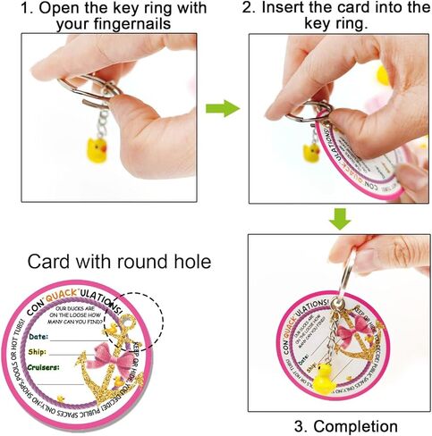 علامات بطة البط، علامات البط، علامة بطة مطاطية مبحرة، بطاقة لعبة البط، سلسلة مفاتيح بطة صفراء لطيفة ثلاثية الأبعاد مع علامات كروز، مجموعة من 20 قطعة (وردي) in Kuwait