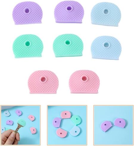 NUOBESTY الملحقات الرئيسية علامات معرف المفاتيح الملونة 40 قطعة أغطية المفاتيح قبعات أغطية المفاتيح الملونة أكمام المفاتيح السيليكون قبعات معرف المفاتيح قبعات المفاتيح الصغيرة معرفات مفاتيح السيليكون قبعات ملونة رئيسية in Kuwait