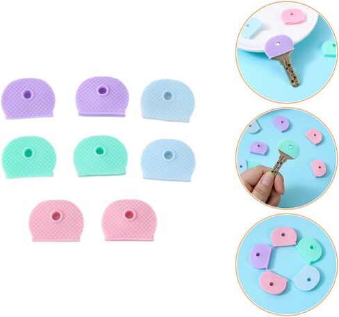 NUOBESTY الملحقات الرئيسية علامات معرف المفاتيح الملونة 40 قطعة أغطية المفاتيح قبعات أغطية المفاتيح الملونة أكمام المفاتيح السيليكون قبعات معرف المفاتيح قبعات المفاتيح الصغيرة معرفات مفاتيح السيليكون قبعات ملونة رئيسية in Kuwait