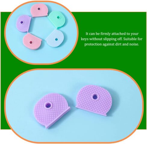 NUOBESTY الملحقات الرئيسية علامات معرف المفاتيح الملونة 40 قطعة أغطية المفاتيح قبعات أغطية المفاتيح الملونة أكمام المفاتيح السيليكون قبعات معرف المفاتيح قبعات المفاتيح الصغيرة معرفات مفاتيح السيليكون قبعات ملونة رئيسية in Kuwait