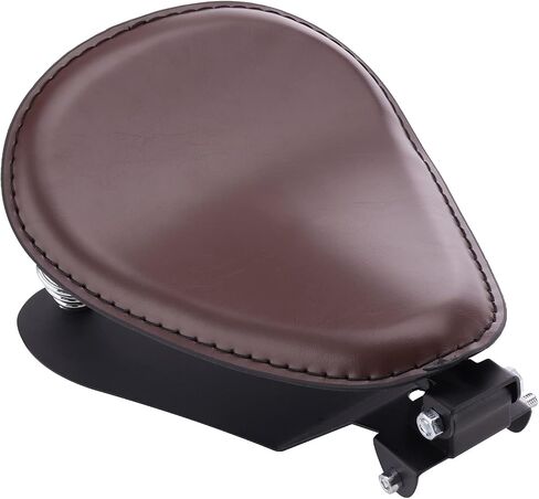3" Solo Seat Fit for Bobber, Brown Motorcycle Complete Seat with Cushion Base Spring in Saudi Arabia