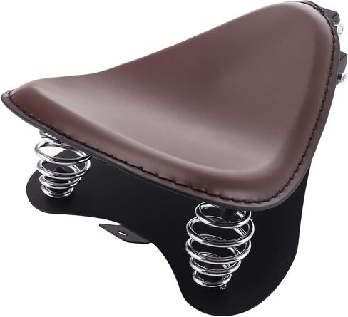 3" Solo Seat Fit for Bobber, Brown Motorcycle Complete Seat with Cushion Base Spring in Saudi Arabia