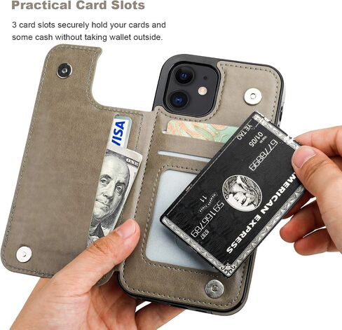 Vaburs Compatible with iPhone 12 and iPhone 12 Pro Case Wallet with Card Holder,Embossed Butterfly Pattern PU Leather Double Magnetic Buttons Flip Shockproof Cover 6.1 Inch(Blue) in Kuwait