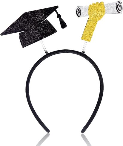 2023 Graduation Headband Bachelor Hat Head Bopper Party Hair Hoop Headdress Hair Decorations Headwear 1PCS in Saudi Arabia