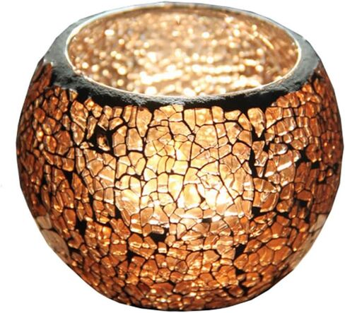 حامل شموع كريستال 10 سم من Garneck لتزيين الطاولة وعاء شموع زجاجي مستدير شموع تيلايت فانوس شمعدان رومانسي مزهرية لطاولة الزفاف المركزية لتزيين حفلات أعياد الميلاد in Kuwait