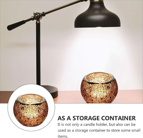 حامل شموع كريستال 10 سم من Garneck لتزيين الطاولة وعاء شموع زجاجي مستدير شموع تيلايت فانوس شمعدان رومانسي مزهرية لطاولة الزفاف المركزية لتزيين حفلات أعياد الميلاد in Kuwait