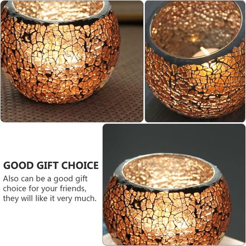 حامل شموع كريستال 10 سم من Garneck لتزيين الطاولة وعاء شموع زجاجي مستدير شموع تيلايت فانوس شمعدان رومانسي مزهرية لطاولة الزفاف المركزية لتزيين حفلات أعياد الميلاد in Kuwait