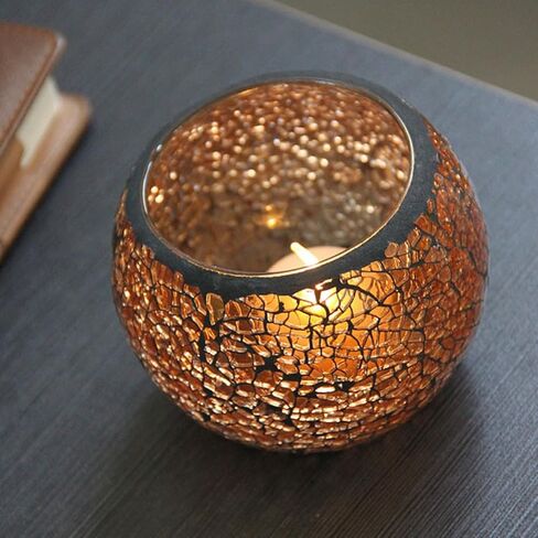 حامل شموع كريستال 10 سم من Garneck لتزيين الطاولة وعاء شموع زجاجي مستدير شموع تيلايت فانوس شمعدان رومانسي مزهرية لطاولة الزفاف المركزية لتزيين حفلات أعياد الميلاد in Kuwait