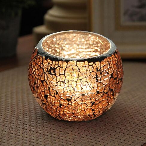 حامل شموع كريستال 10 سم من Garneck لتزيين الطاولة وعاء شموع زجاجي مستدير شموع تيلايت فانوس شمعدان رومانسي مزهرية لطاولة الزفاف المركزية لتزيين حفلات أعياد الميلاد in Kuwait