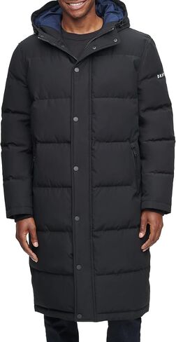 DKNY Men's Arctic Cloth Hooded Extra Long Parka Jacket in Saudi Arabia