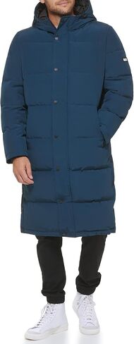 DKNY Men's Arctic Cloth Hooded Extra Long Parka Jacket in Saudi Arabia