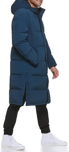 DKNY Men's Arctic Cloth Hooded Extra Long Parka Jacket in Saudi Arabia