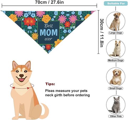 Happy New Year of The Dragon 2024 Dog Bandanas Pets Kerchief Reversible Triangle Bibs Scarf Outfits Accessories for Small to Large Dogs Cats in Saudi Arabia
