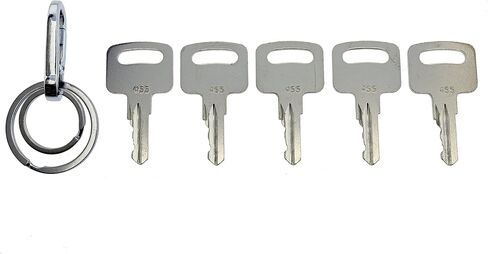 JEENDA (5) Ignition Keys 455 with a Nice Keychain for Scissor Lift Boom Lifts Genie Skyjack Terex Snorkel Manlift Upright in Saudi Arabia