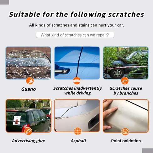 مزيل خدوش السيارة من قماش نانو سباركل، قماش نانو لامع لخدوش السيارة، قماش نانو للخدوش الصغيرة والمتوسطة على السطح، قماش نانو سحري مع قفازات للاستعمال مرة واحدة (عبوتان) in Kuwait
