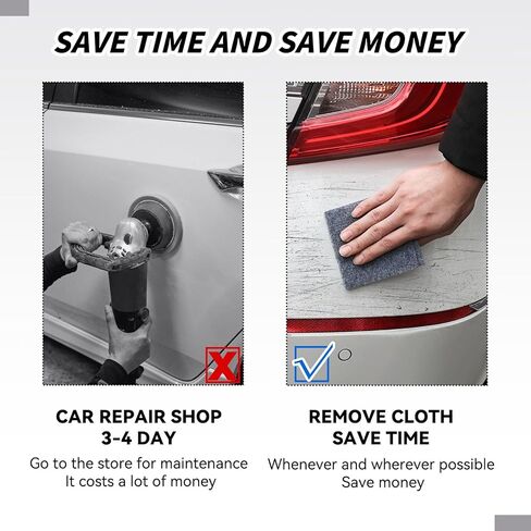 مزيل خدوش السيارة من قماش نانو سباركل، قماش نانو لامع لخدوش السيارة، قماش نانو للخدوش الصغيرة والمتوسطة على السطح، قماش نانو سحري مع قفازات للاستعمال مرة واحدة (عبوتان) in Kuwait