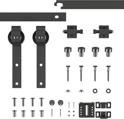 2.5FT Super Mini Cabinet Small Sliding Barn Door Hardware Track Kit Apply for Storage Window TV Stand-Fit 12"-15" Wide Door Panel-J Shape Hanger in Saudi Arabia