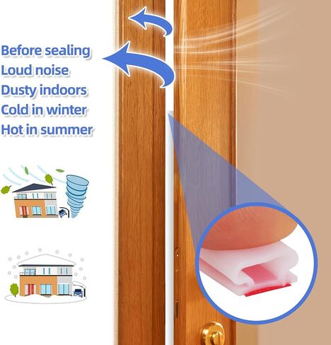 Rubber Weather Stripping Door Seal Strip,20 Feet Self-Adhesive Backing D-Shape Easy Cut Rubber Weather Seal Strip for Door Frame Insulation Large Gap in Saudi Arabia