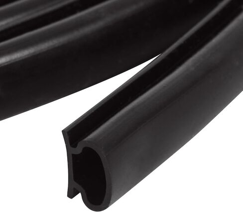 Rubber Weather Stripping Door Seal Strip,20 Feet Self-Adhesive Backing D-Shape Easy Cut Rubber Weather Seal Strip for Door Frame Insulation Large Gap in Saudi Arabia
