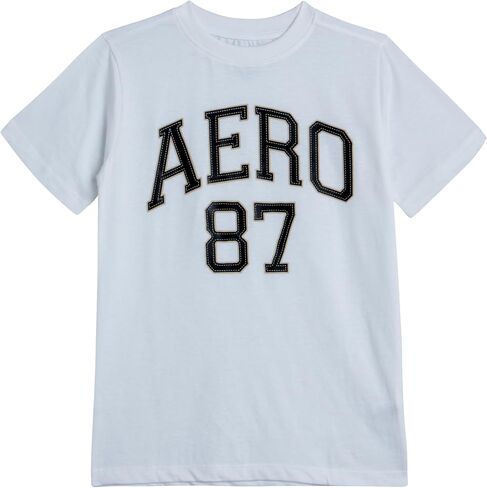 تي شيرت للأولاد من AEROPOSTALE - قميص قطني للأطفال بأكمام قصيرة - تي شيرت كلاسيكي برسومات بياقة دائرية للأولاد (4-16) in Kuwait