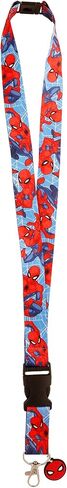 Marvel PRINTED SPIDERMAN LANYARD W/SILICONE CHARM- IMITATION RHODIUM PLT 2PC SET in Saudi Arabia