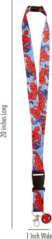 Marvel PRINTED SPIDERMAN LANYARD W/SILICONE CHARM- IMITATION RHODIUM PLT 2PC SET in Saudi Arabia