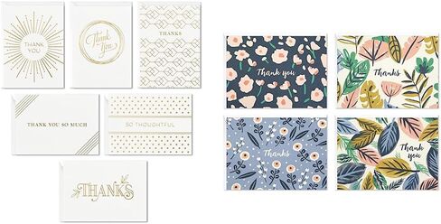 Hallmark Thank You Cards Assortment, Gold Foil (120 Thank You Notes with Envelopes for Wedding, Bridal Shower, Baby Shower, Business, Graduation) in Saudi Arabia