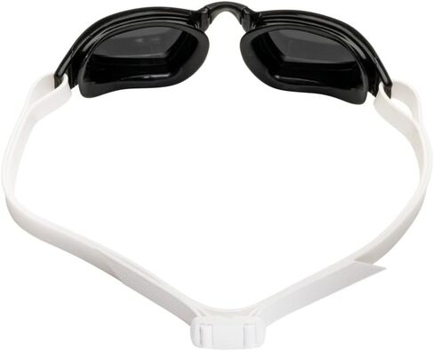 نظارات السباحة Aqua Sphere XCEED للبالغين - تقنية العدسات المنحنية، جسر الأنف القابل للتعديل - الشريك المثالي للسباحين عالي الأداء - عدسة مرآة من التيتانيوم الفضي/إطار أسود + أبيض in Kuwait