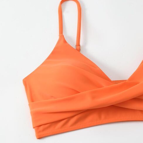 Women's Sexy V Neck Bikini Sets Lace Up Two Piece Swimsuits Floral Pattern Bathing Suits in Saudi Arabia