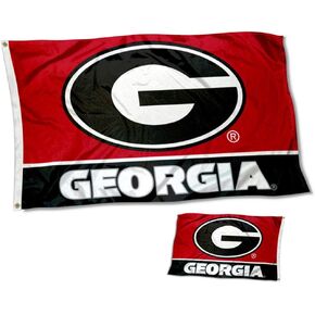 شركة College Flags & Banners Co. شعار Georgia Bulldogs G علم مزدوج الجوانب
