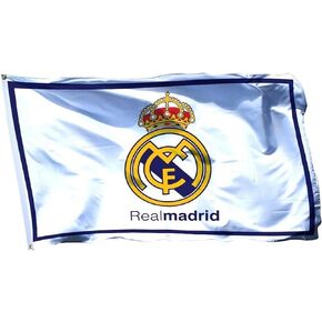 omlopp Real Madrid Flag Banner 3x5 feet Soccer Durable Indoor or Outdoor