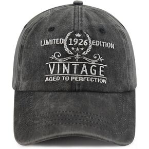 Limited Edition 1925 1926 1927 1928 1929 Hat for Men Women, Funny Adjustable Birthday Gifts Baseball Cap