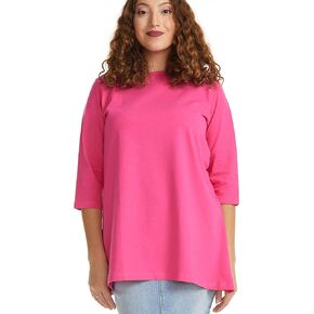 ESTEEZ 3/4 Sleeve Comfy Oversized Loose Fit Cotton T-Shirts for Women
