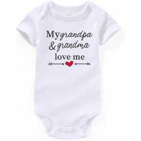 My Grandpa Grandma Loves Me Baby Clothes I Love Grandma Baby Clothes Grandma Gifts Baby Bodysuits Gifts