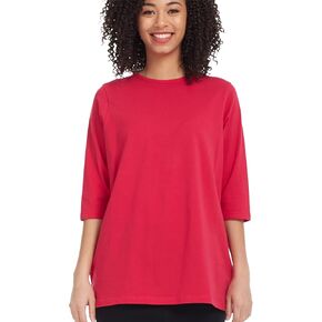 ESTEEZ 3/4 Sleeve Comfy Oversized Loose Fit Cotton T-Shirts for Women
