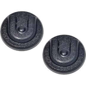 HYS Universal Mobile Ham CB Radio Shoulder Speaker Microphone&Mic Hanger Holder Mount with Adhesive Back, Universal Round Knob (Packing of 2pcs)