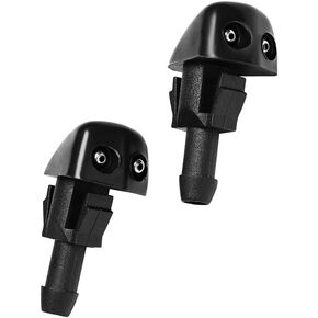 2 Pcs Perfect Replacement Windshield Washer Nozzle, Fits for Honda Civic, S2000, Ridgeline Adjustable Dual Hole Windshield Washer Nozzle Wiper Water Spray Jet for Select Models Only