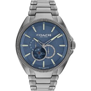 Coach Jackson Men's Watch - 3H Automatic Watch - Stainless Steel Bracelet - Water Resistant 5ATM/50 Meters -Gift for Him - Premium Fashion Timepiece for Everyday Style - 45mm