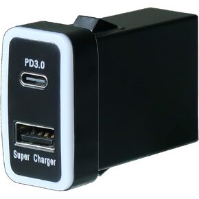 QC3.0 +PD3.0 USB Power Socket, 60W Output, Type C & Quick Charge 3.0 Car Charger USB Adapter for Smart Phone PDA iPad iPhone Android GPS Use for Toyota (Type A)
