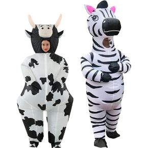 RHYTHMARTS Cow Inflatable Costume Zebra Inflatable Costume for Adult